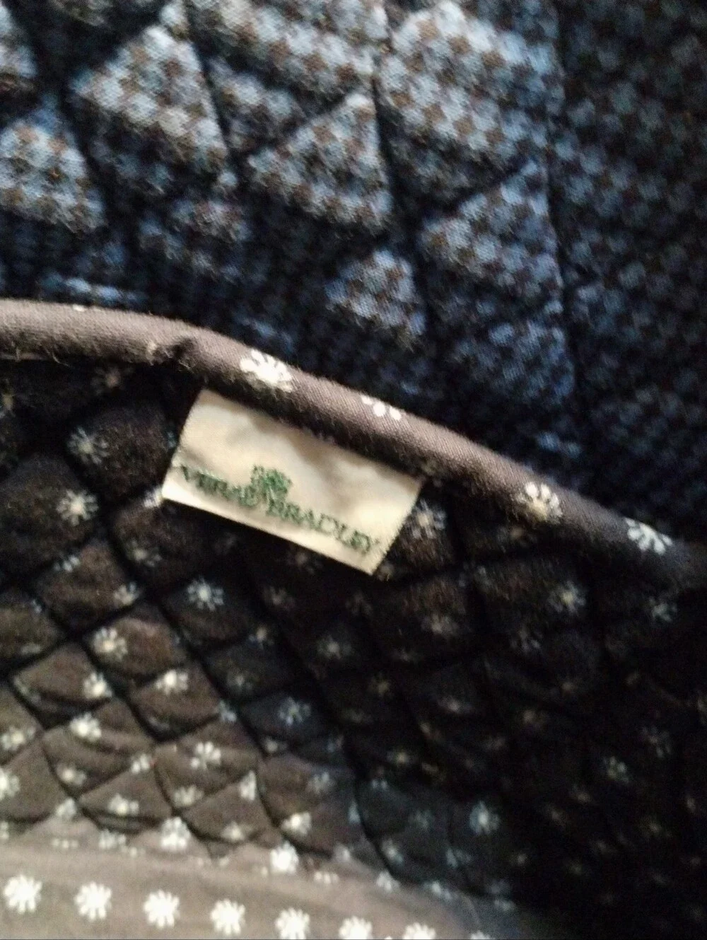 Vera Bradley Navy Blue Seasport large quilted tote bag VINTAGE RETIRED